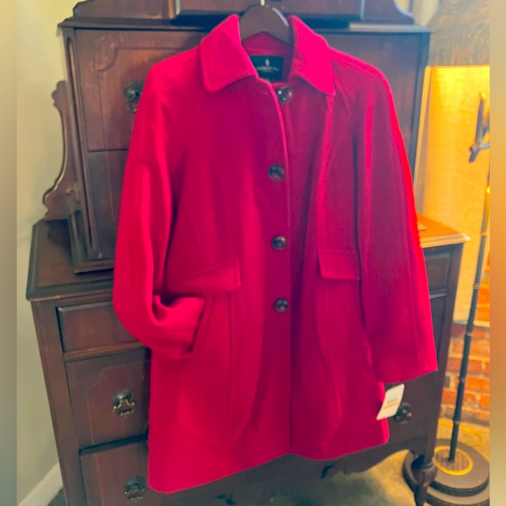 London Fog women’s Red wool coat